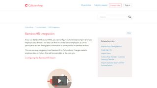 BambooHR Integration – Culture Amp