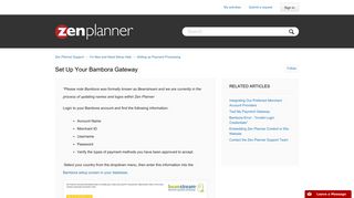 Set Up Your Bambora Gateway – Zen Planner Support