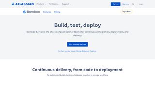 Bamboo Continuous Integration and Deployment Build Server
