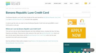 Banana Republic Luxe Credit Card - Info & Reviews