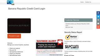Banana Republic Credit Card - Login