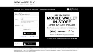 Manage Your Banana Republic Credit Card Account