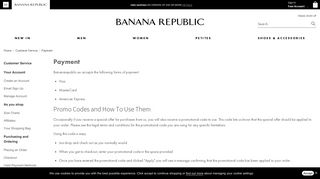 Payment | Banana Republic® EU