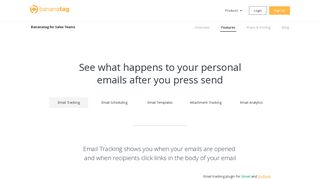 Email Tracking for Gmail, Outlook and other clients | Bananatag