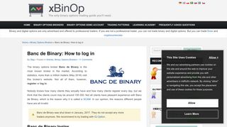 Banc de Binary: How to log in ? | x Binary Options