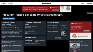 Fideuram - Intesa Sanpaolo Private Banking SpA: Company Profile ...