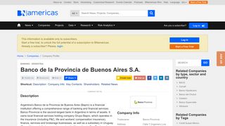 Company Profile Banco de la Provincia de Buenos Aires S.A.