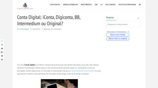 Conta Digital: iConta, Digiconta, BB, Intermedium ou Original? - Conta ...