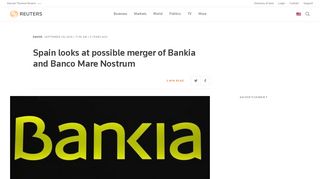 Spain looks at possible merger of Bankia and Banco Mare Nostrum ...