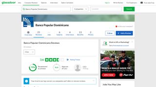 Banco Popular Dominicano Reviews | Glassdoor