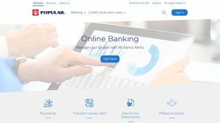 Online Banking - Mi Banco Online - Banco Popular Virgin Islands