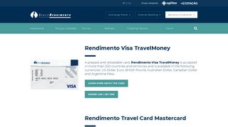 Travel Cards - Banco Rendimento
