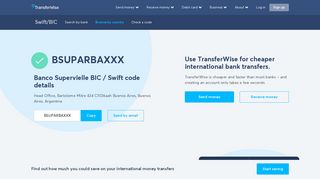 BSUPARBAXXX BIC / SWIFT Code - Banco Supervielle Argentina ...