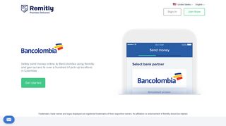 Send money to Bancolombia with Remitly