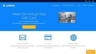 Send Prepaid Virtual Visa Gift Cards Internationally by Email | Rybbon
