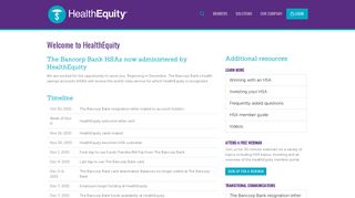 The Bancorp Bank HSAs now administered by HealthEquity