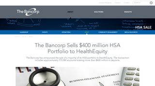 HSA Sale | The Bancorp, Inc.