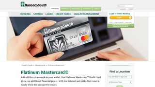 BancorpSouth Platinum Mastercard Credit Card