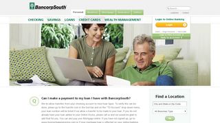 Can I make a payment to my loan I have with BancorpSouth ...