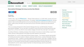 BancorpSouth Mortgage Servicing Launches New Website - Sep 29 ...