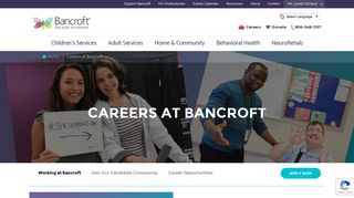 New Jersey Careers in Developmental, Autism & NeuroRehab | Bancroft