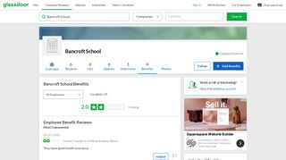 Bancroft School Employee Benefits and Perks | Glassdoor