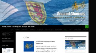 Login | Second Chances Community Band Society of Nova Scotia