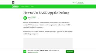 How to Use BAND App for Desktop – BAND for groups