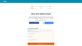 Sign Up And Create A Band Profile | Sonicbids