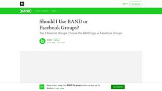 Should I Use BAND or Facebook Groups? – BAND for groups