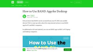 How to Use BAND App for Desktop – BAND for groups