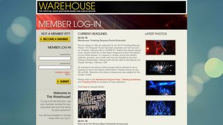 DMB Warehouse | Member Login | - Dave Matthews Band