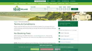 Terms and Conditions | B&B Ireland Accommodation | B&B Ireland