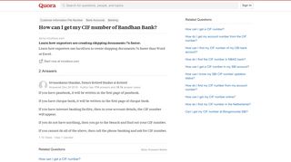 How to get my CIF number of Bandhan Bank - Quora