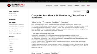 Computer Blackbox - PC Monitoring, PC Surveillance ... - Bandicam
