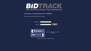 Bidtrack Next Generation Vehicle Track and Recover Login