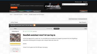 Bandlab assistant won't let me log in | Cakewalk Forums
