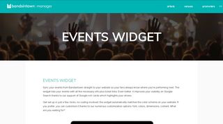 Bandsintown Manager — Events Widget