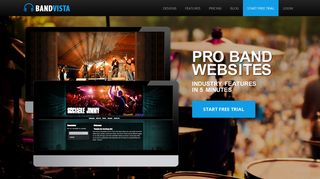 BandVista: Easy Website Builder for Bands and Musicians