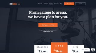 Pricing and Plans | Free 30 Day Trial | Bandzoogle