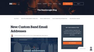 New: Custom Band Email Addresses - Bandzoogle
