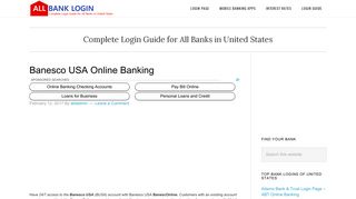 Banesco USA Login Page - BanescOnline Login - All Bank Login