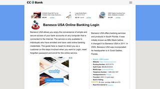Banesco USA Online Banking Login - CC Bank