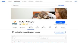 Working at Banfield Pet Hospital: 1,625 Reviews | Indeed.com