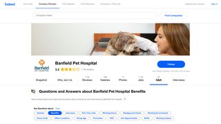 Questions and Answers about Banfield Pet Hospital Benefits | Indeed ...