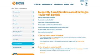 Contact Us FAQ - Banfield Pet Hospital®