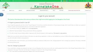 Login to your account This Section illustrates about ... - Karnataka One