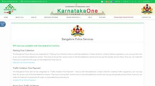 Bangalore Police Service - Karnataka One