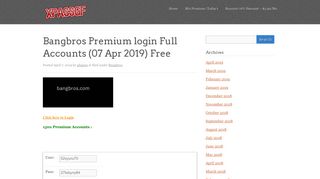 Bangbros Premium login Full Accounts - xpassgf