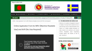 Online Application Form for MRV (Machine Readable Visa) and NVR ...